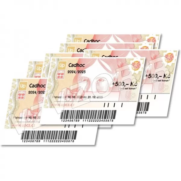 Šeky v hodnotě 1500 Kč