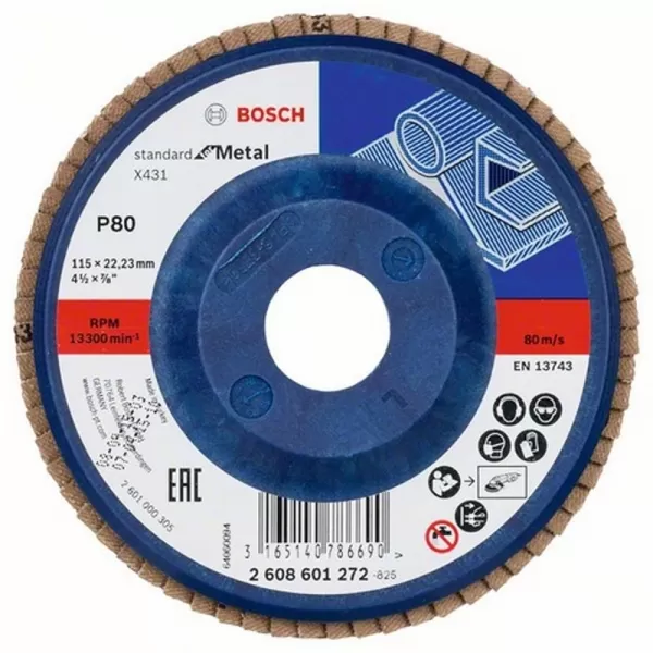 Lamelový brusný kotouč X431 Standard for Metal 115 x 23 mm, 120 Bosch 2608601273