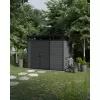 Záhradný domček 9x7 grafitový, s podlahou Keter Cortina