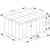 Zahradní domek G21 GRAH 915 - 340 x 269 cm, antracitový 6390095