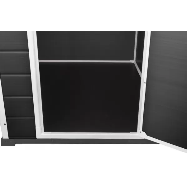 Zahradní domek Keter Essential 6 x 4 tmavě šedý / bílý, s podlahou