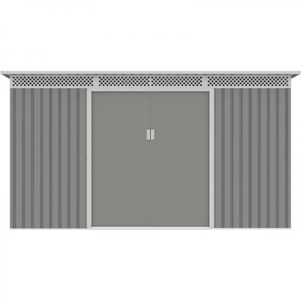 Zahradní domek G21 GRAH 483 - 340 x 142 cm, metalický šedý 63900992