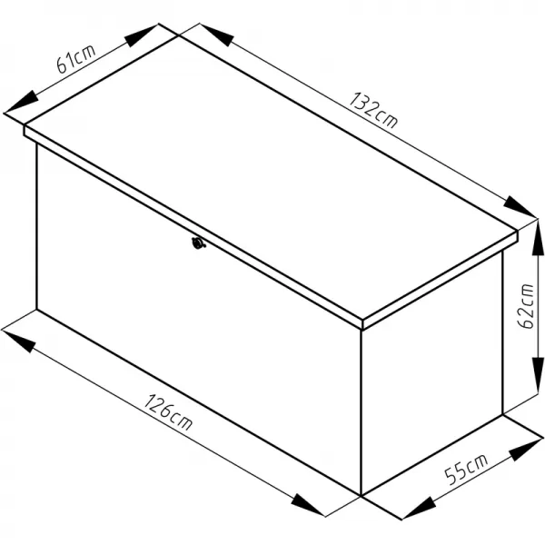 Záhradný box G21 Denver 400 L, metalický šedý plechový 63900851