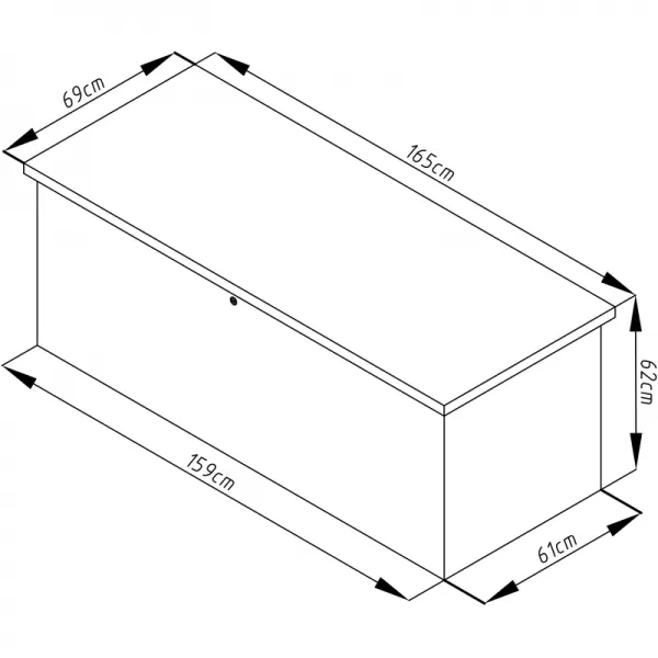 Zahradní box G21 Denver 560 L, šedý plechový 63900845
