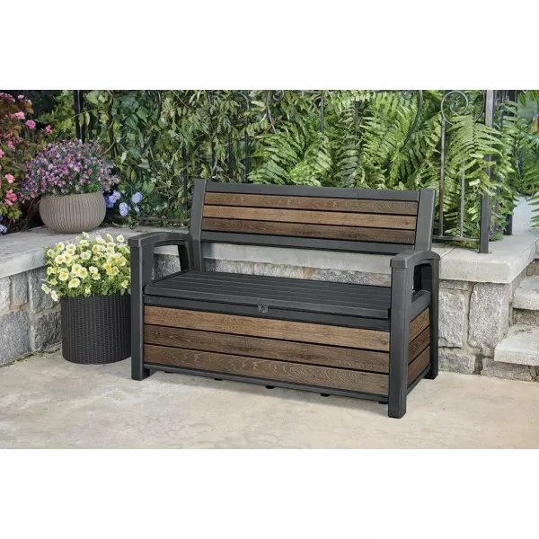 Zahradní lavice Keter Deco Garden Bench Walnut 612055