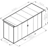 Zahradní domek G21 GRAH 483 - 340 x 142 cm, hnědý 6390092