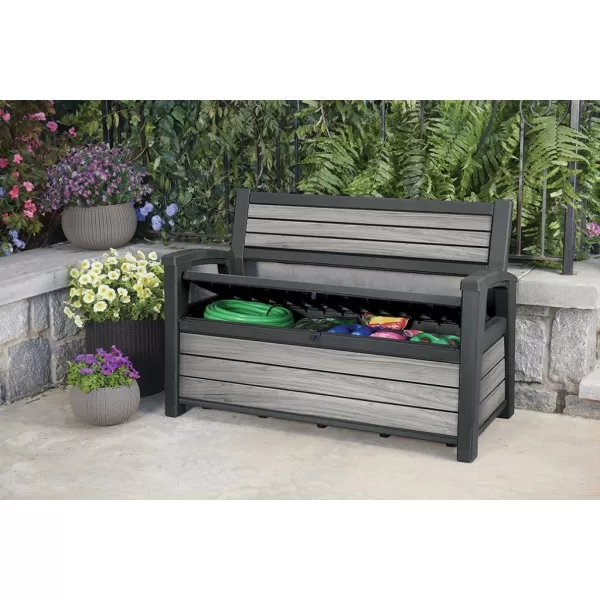 Zahradní lavice Keter Deco Garden Bench Storm grey 612057