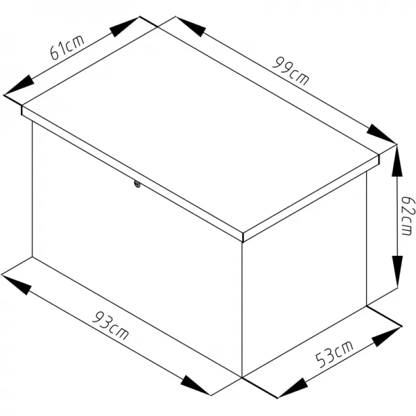 Zahradní box G21 Denver 280 L, metalický šedý plechový 63900850