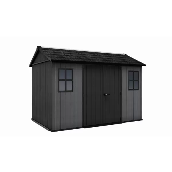 Záhradný domček Keter Newton Plus wide 11x7,5 sivý, s podlahou