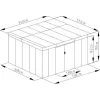 Zahradní domek G21 GRAH 1132 - 340 x 333 cm, antracitový 6390097