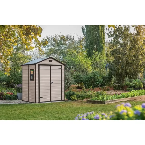 Zahradní domek Keter MANOR 6 x 5 DD béžový, s podlahou 610626