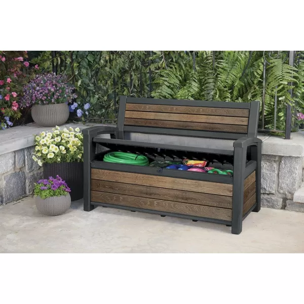 Zahradní lavice Keter Deco Garden Bench Walnut 612055