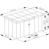 Zahradní domek G21 GRAH 700 - 340 x 206 cm, antracitový 6390093