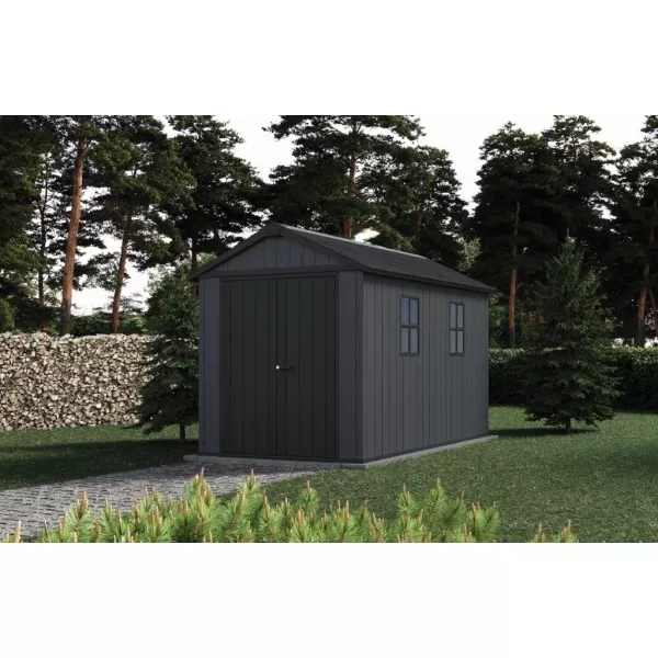 Záhradný domček Keter Newton Plus wide 11x7,5 sivý, s podlahou