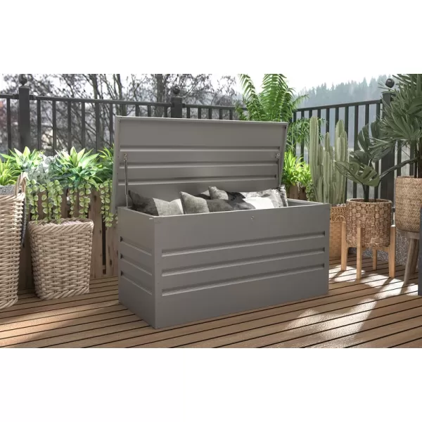 Záhradný box G21 Denver 400 L, metalický šedý plechový 63900851
