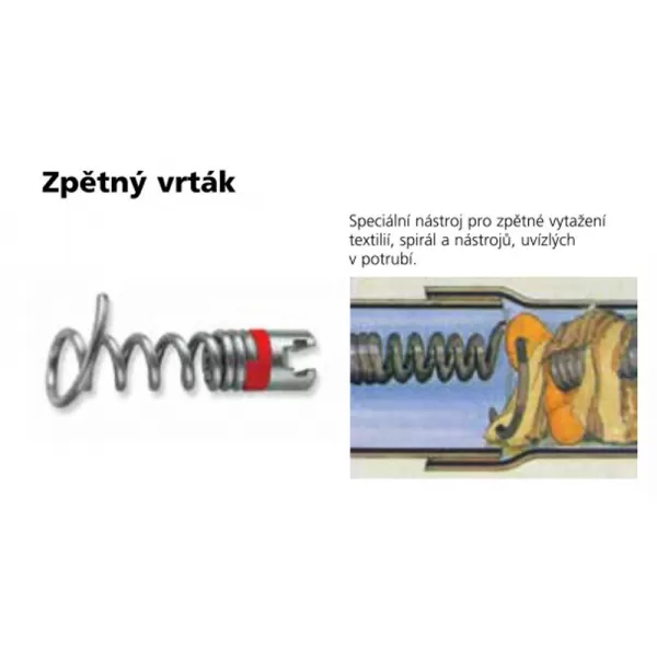 Trychtýřový vrták na čištění potrubí 60x195mm spojka 32mm ROTHENBERGER