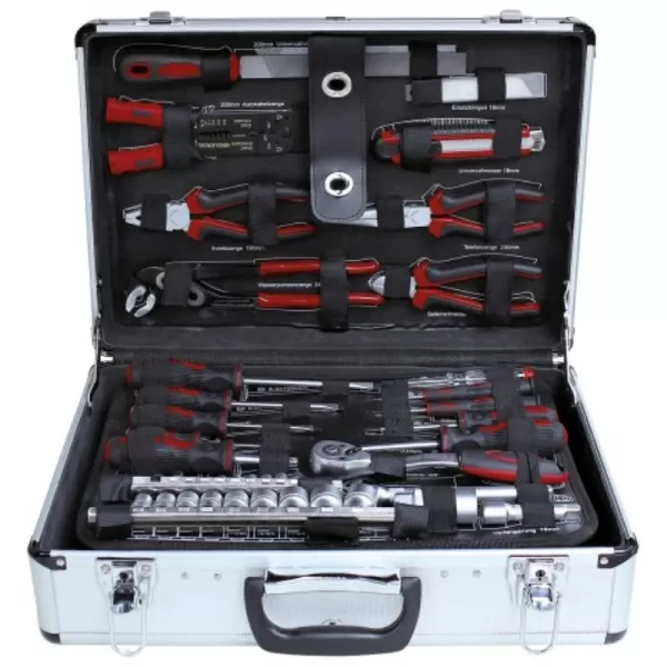 Profesionálny hliníkový kufrík na náradie so 162 dielmi ZUR-TS0495